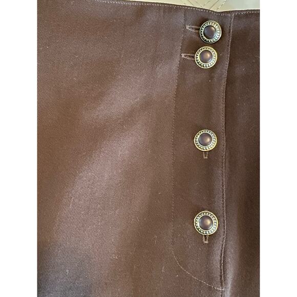 KL by Karl Lagerfeld 90s Brown Wool Blend Pencil Skirt 8 - Picture 5 of 7